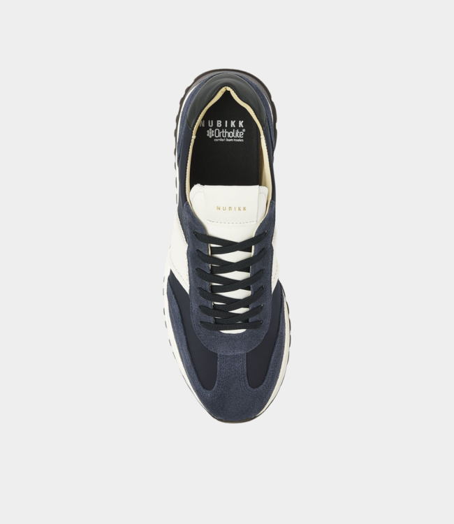 Nubikk Glen Hendrix Blue Combi – Men’s sneaker in suede & nylon, handmade in Portugal | Newstyle