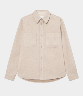 Les Deux lennon bouclé overshirt ivory