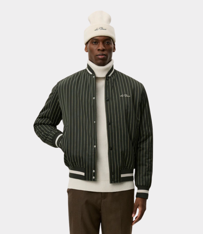 Les Deux varsity tech pinstripe jacket duffel bag 1000381-515