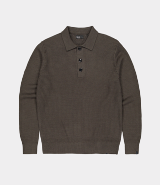 Butcher of Blue galway polo ls mocha brown