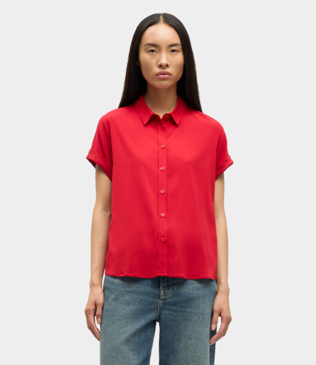 Samsoe Samsoe majan ss shirt 9942 haute red F19123672-191758TCX