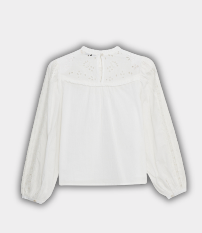 The New Society dahlia woman blouse moonlight white moonlight white AW25WBL4C42