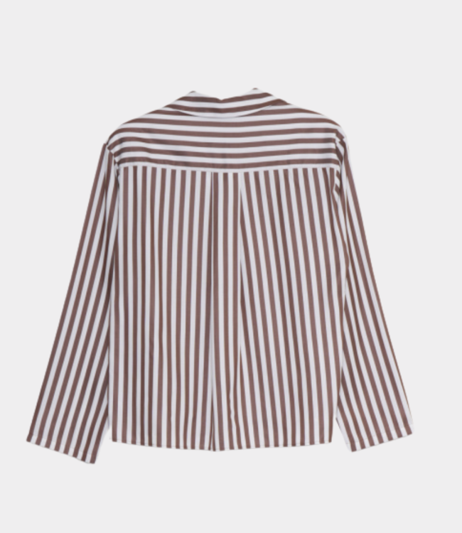 The New Society anika woman shirt roast stripes roast stripes AW25WSH2C54