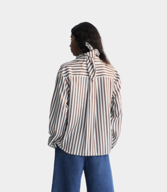 The New Society anika woman shirt roast stripes roast stripes AW25WSH2C54