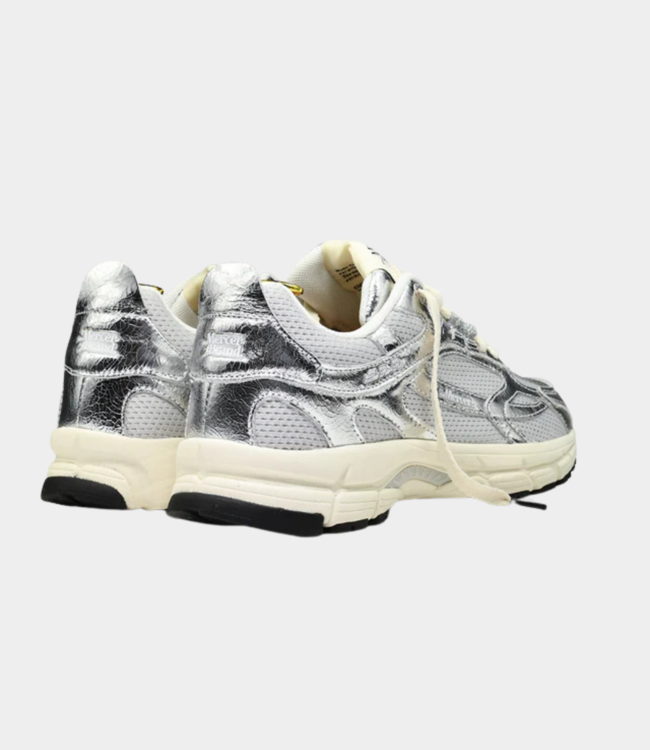 Mercer The re-run cracked silver women's sneaker