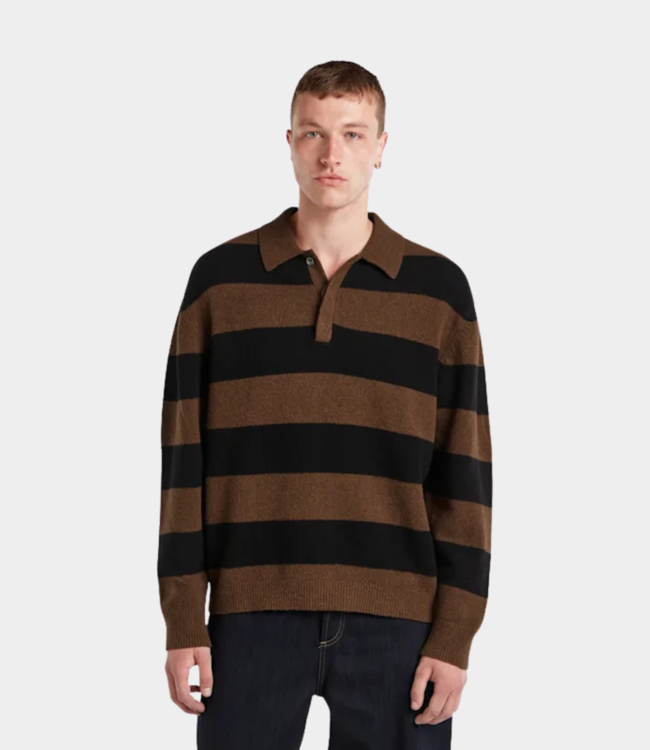 Denham rugby knit cch wren brown