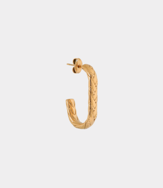 Label Kiki Oval braid hoop gold