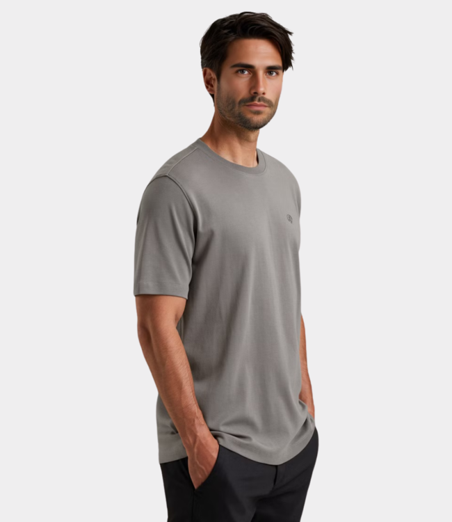 Cast Iron r-neck tee s/s granite gray