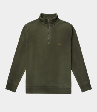 Denham scissor half zip gdcs deep green