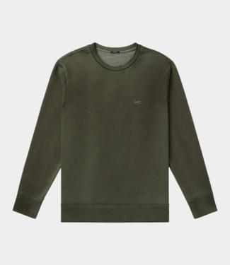 Denham scissor crew neck gdcs deep green