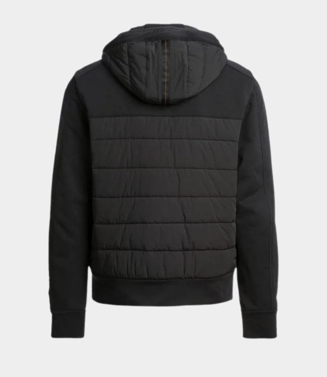 Parajumpers Manfred Fleece/Nylon Hooded Jacket Black