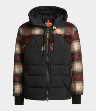 Parajumpers Young Hooded Down Jacket Red-Black-White-Beige