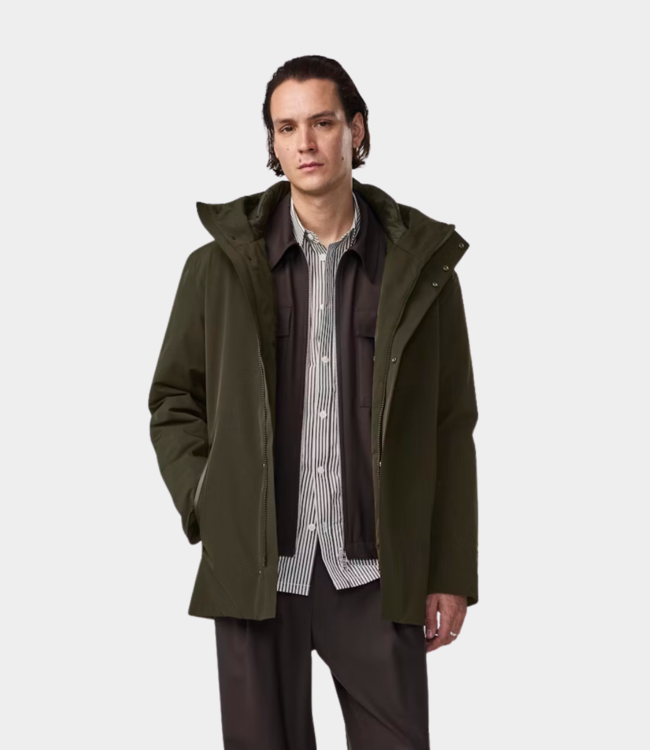 NN.07 blake hood jacket dark army