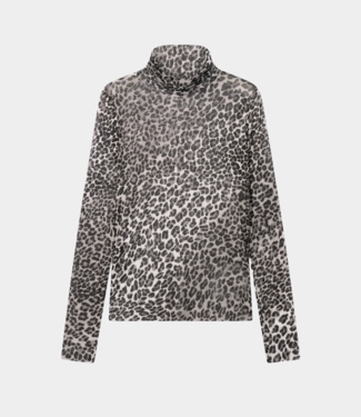 10Days Mesh long sleeve leopard ecru