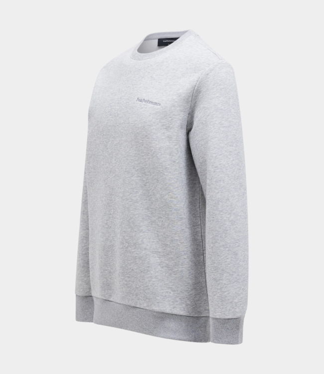 Peak Performance original small logo crew men med grey melange