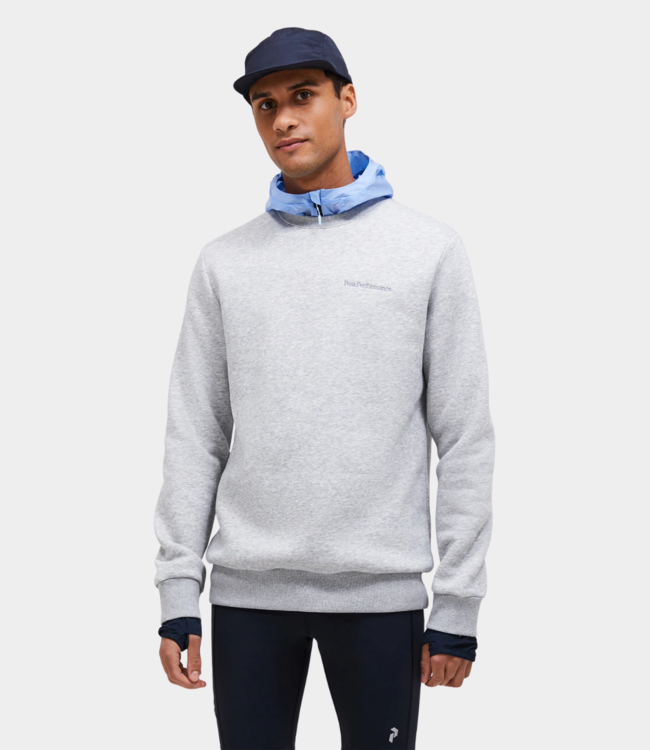 Peak Performance original small logo crew men med grey melange