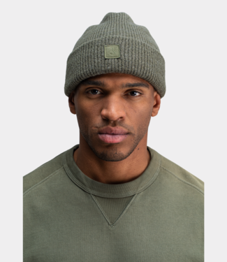 Butcher of Blue army wool hook beanie dk. granite green