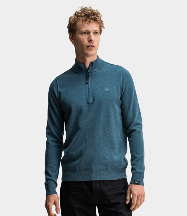 Butcher of Blue clifden halfzip schmutz blau