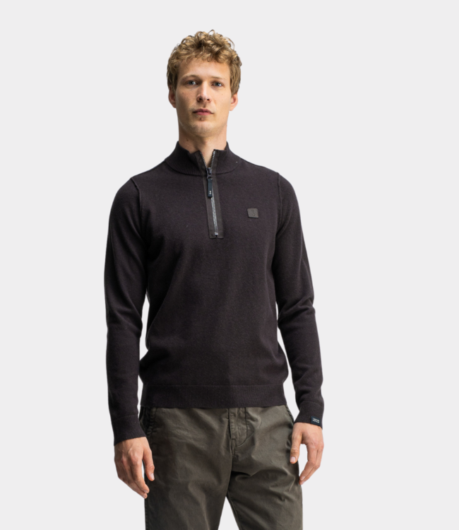 Butcher of Blue clifden halfzip topaz brown