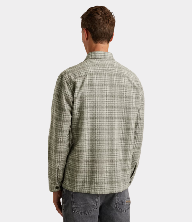 Cast Iron dobby yarn check shirt drizzle