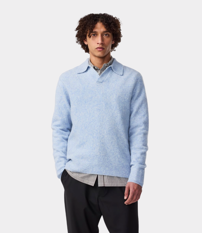 NN.07 hope polo knit 6683 cerulean