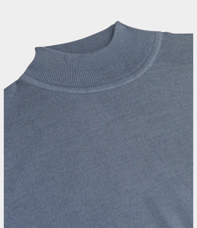 Profuomo Knit mock neck blue