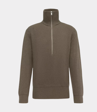 Drykorn Manuelo half zip knit green
