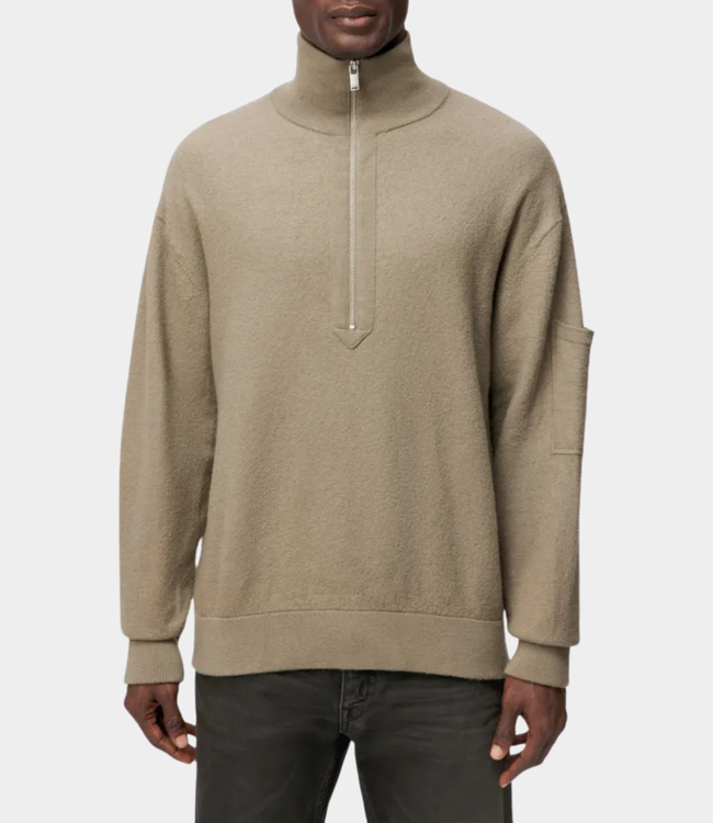 Drykorn Kouper half zip knit brown