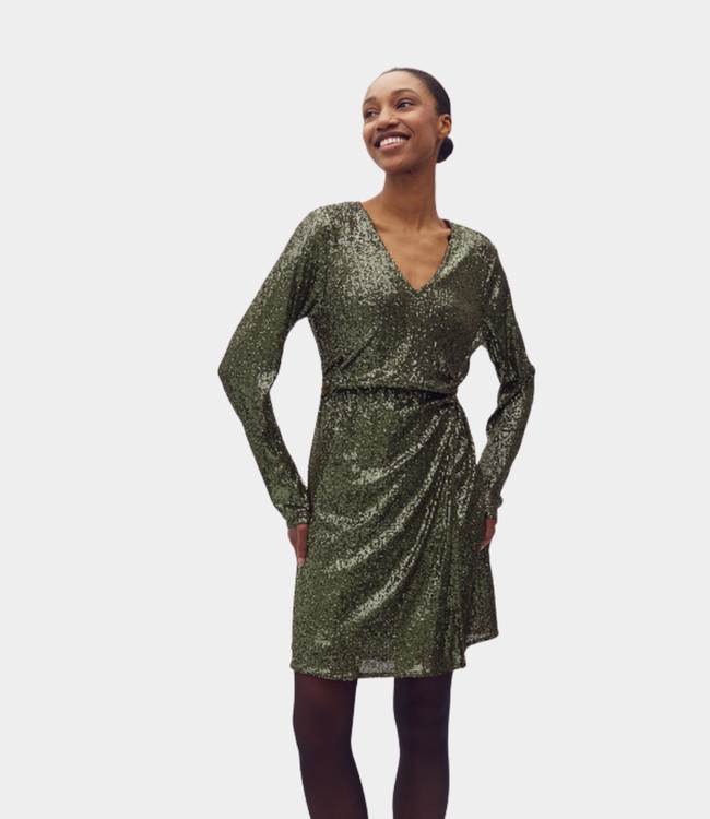 MbyM kilara-m safina dress beetle green