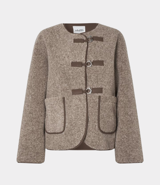 MbyM Keisa-m filana jacket grey coffee melange