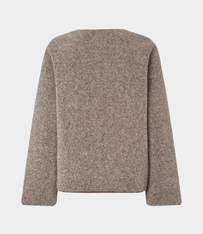 MbyM Keisa-m filana jacket grey coffee melange