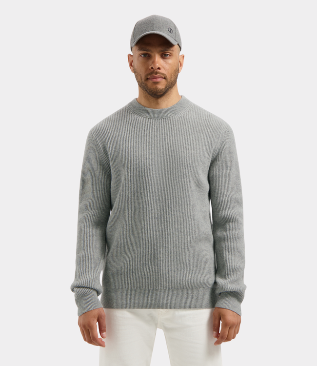 Dstrezzed stef rib crewneck lt. grey
