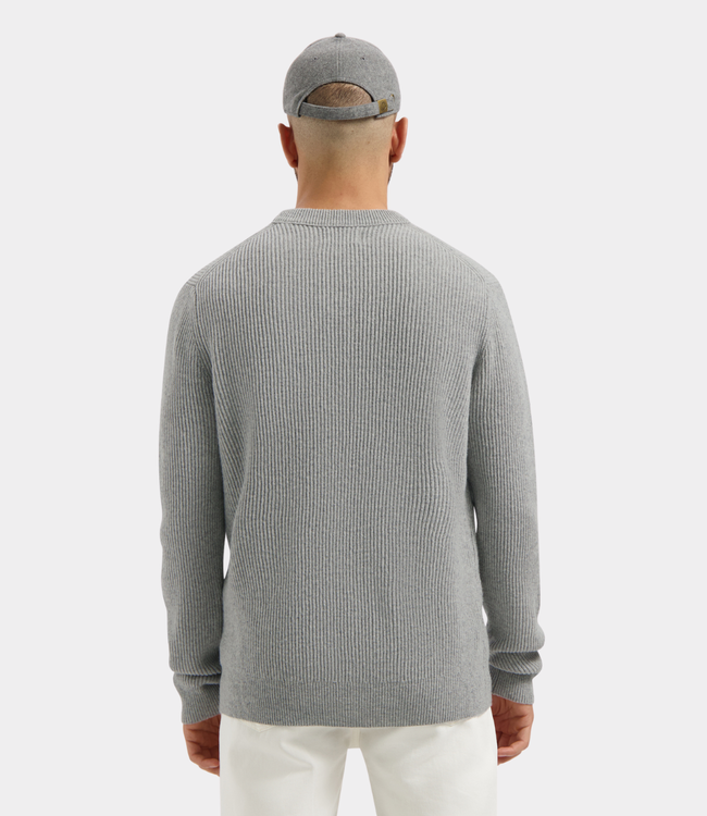 Dstrezzed stef rib crewneck lt. grey