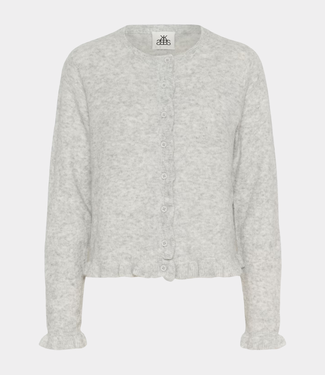 Karen By Simonsen kbnoabelle frill cardigan opal gray melange