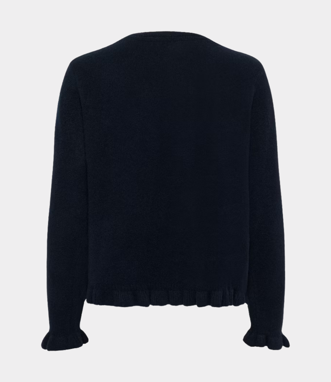 Karen By Simonsen kbnoabelle frill cardigan inkwell