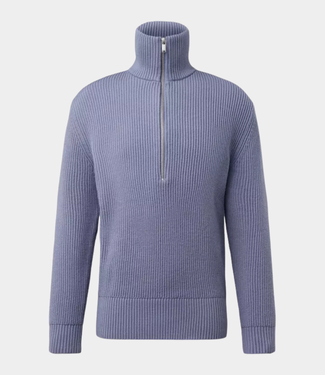 Drykorn Manuelo half zip blue