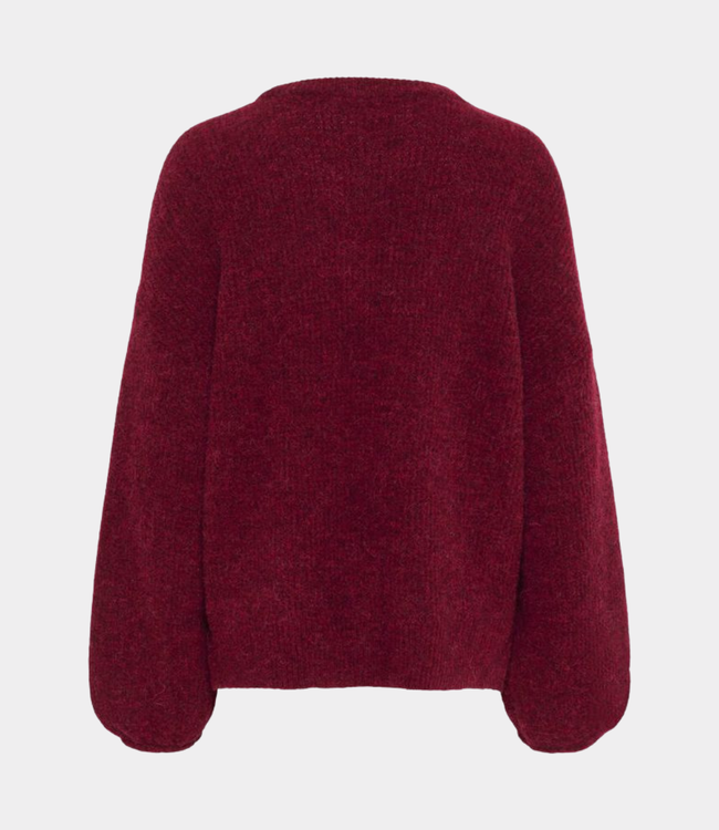 Gestuz Gzalpha slit pullover blood red melange