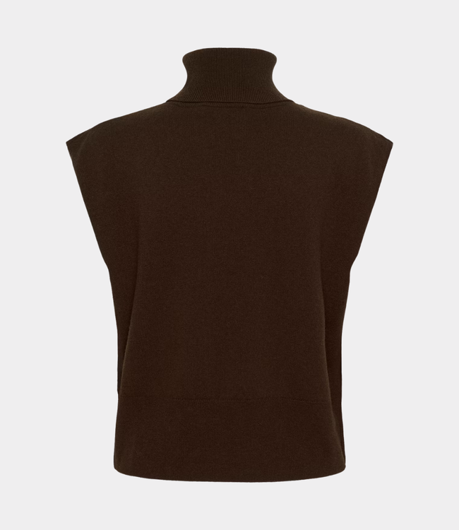 Gestuz Gzmanzi waistcoat deep burnt brown