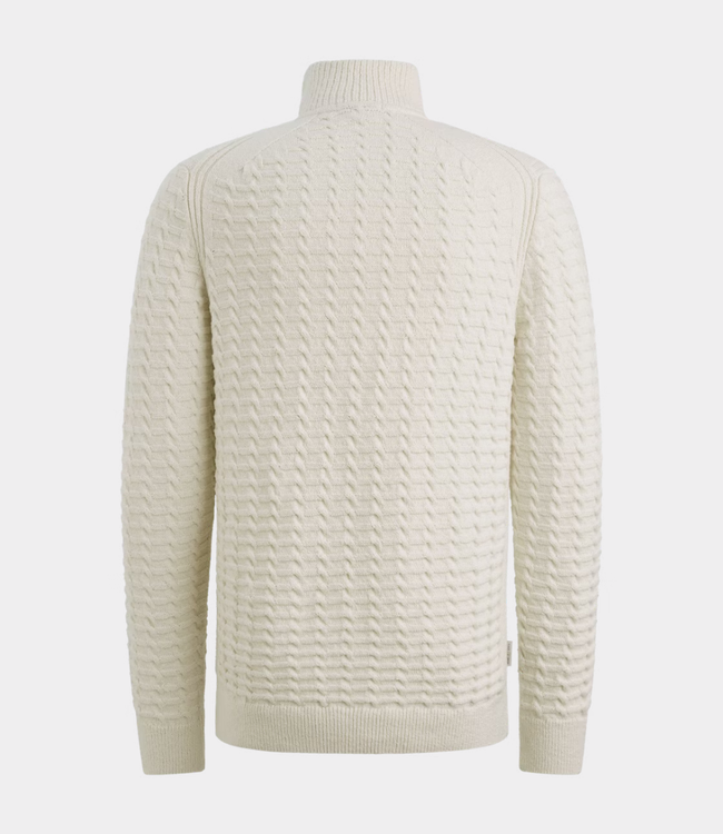 Cast Iron half zip collar boucle vaporous gray