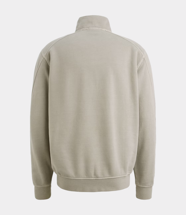 Cast Iron half zip collar regular sweat drizzle