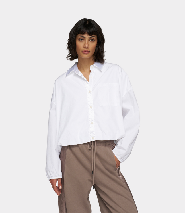 10Days cropped smoking blouse white