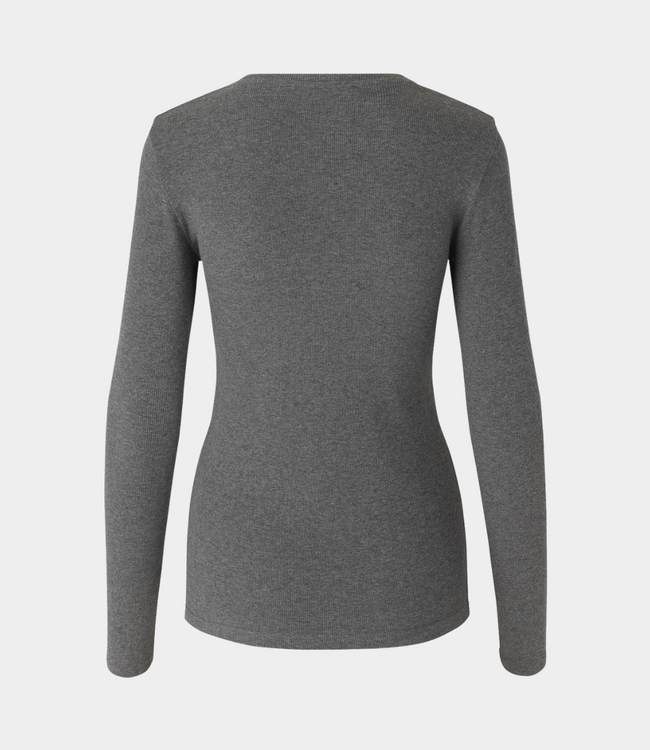 Samsoe Samsoe Alexa top l/s dark grey mel