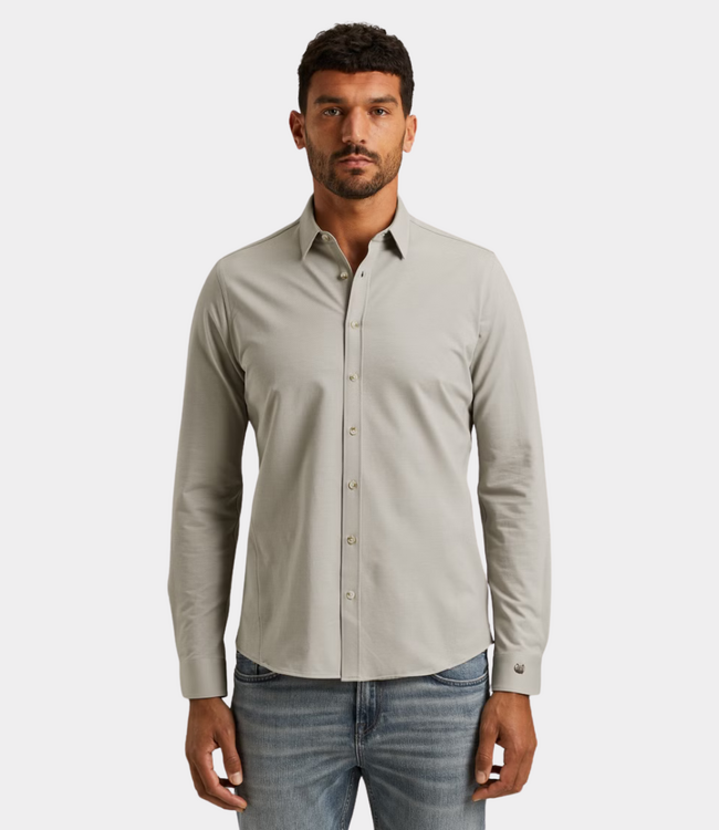 Cast Iron twill jersey shirt drizzle