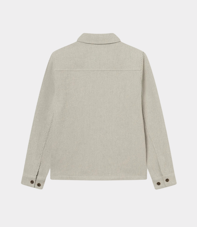 Les Deux Hamilton twill wool overshirt snow melange