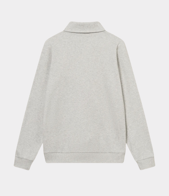 Les Deux Ben polo piqué sweatshirt snow melange