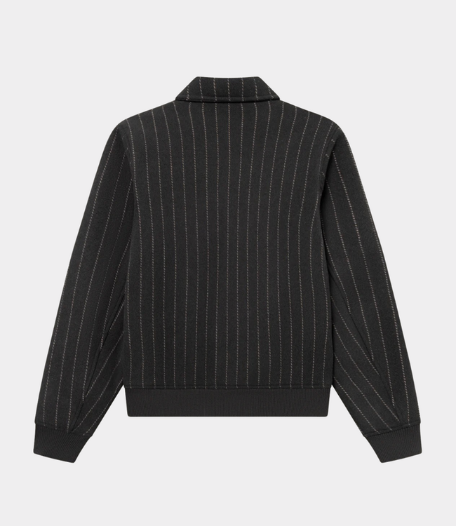 Les Deux Varsity pinstripe wool jacket raven grey