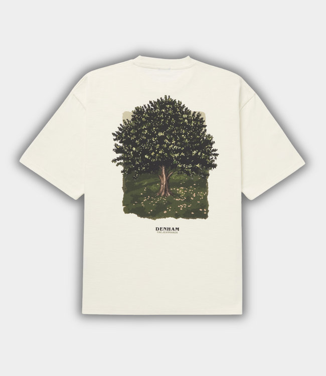Denham royal oak tee js coconut white