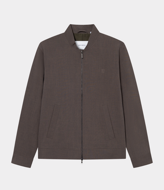 Les Deux Como reg light twill bomber jacket mountain grey brown