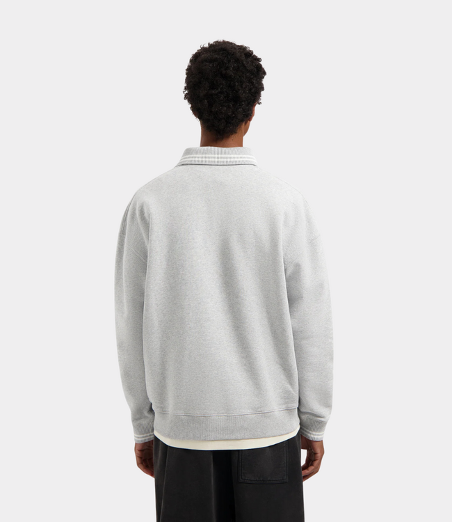 Olaf tipping detail oversized polo htr grey