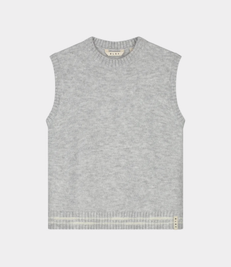 Olaf crafted detail knit vest htr grey